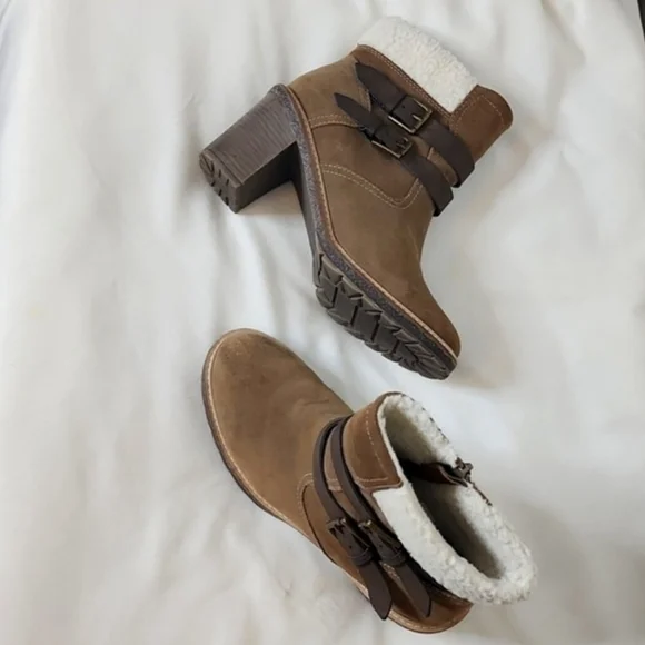 White Mountain Rialto Joker II Brown Suede Chunky Chastity Boots Sherpa Warm - Picture 12 of 16